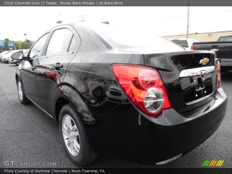 Mosaic Black Metallic / Jet Black/Brick 2016 Chevrolet Sonic LT Sedan