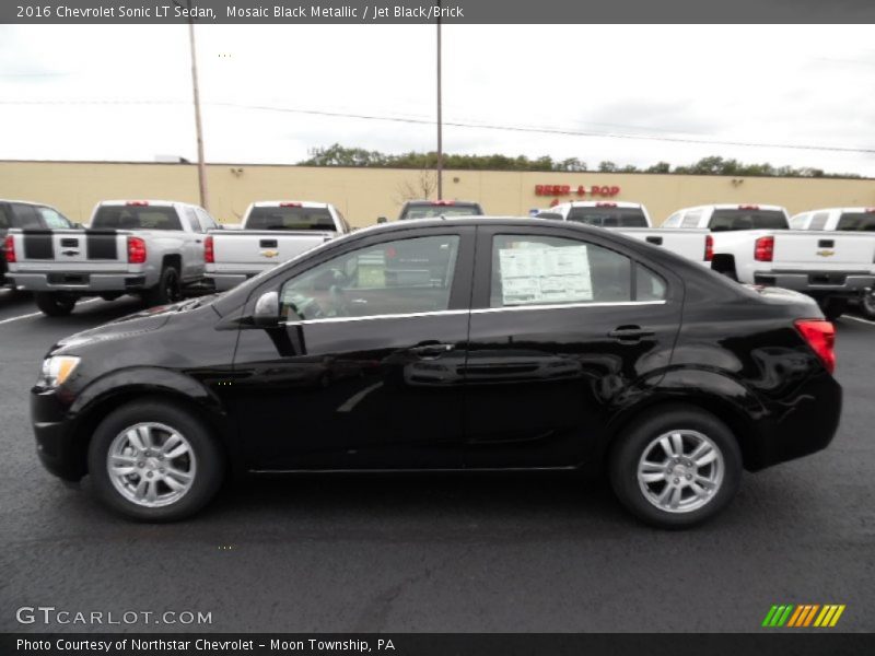 Mosaic Black Metallic / Jet Black/Brick 2016 Chevrolet Sonic LT Sedan