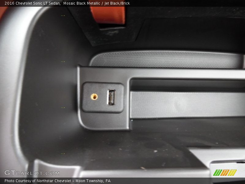 Mosaic Black Metallic / Jet Black/Brick 2016 Chevrolet Sonic LT Sedan