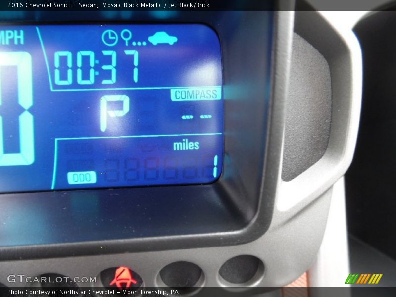 Mosaic Black Metallic / Jet Black/Brick 2016 Chevrolet Sonic LT Sedan