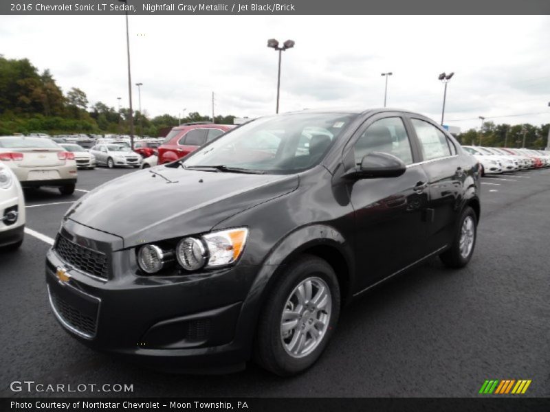 Nightfall Gray Metallic / Jet Black/Brick 2016 Chevrolet Sonic LT Sedan