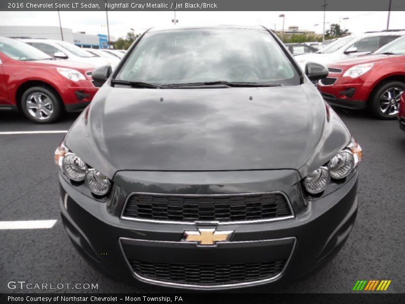 Nightfall Gray Metallic / Jet Black/Brick 2016 Chevrolet Sonic LT Sedan