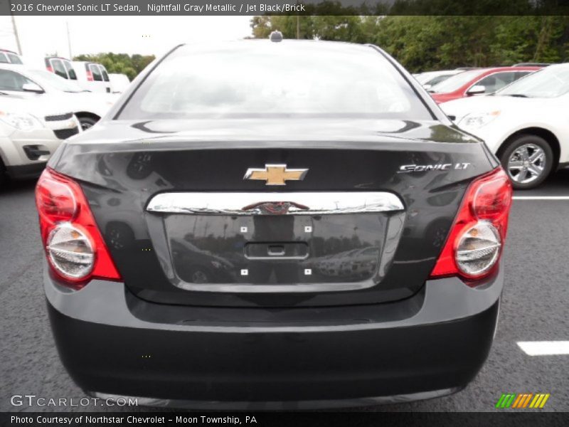 Nightfall Gray Metallic / Jet Black/Brick 2016 Chevrolet Sonic LT Sedan