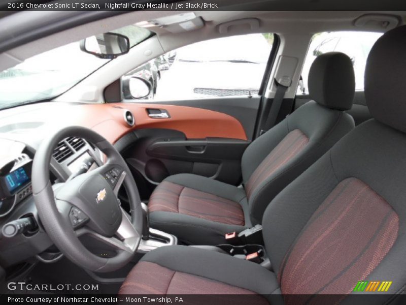 Nightfall Gray Metallic / Jet Black/Brick 2016 Chevrolet Sonic LT Sedan