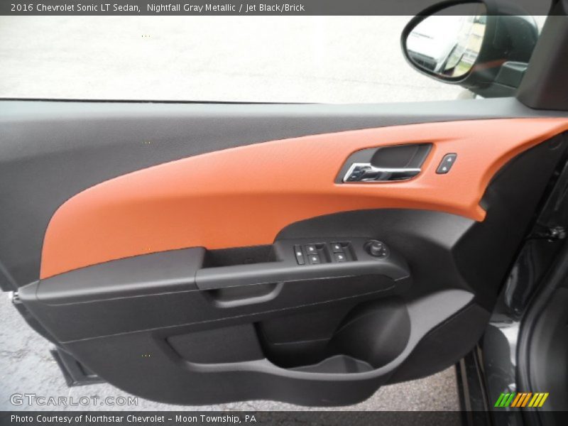 Nightfall Gray Metallic / Jet Black/Brick 2016 Chevrolet Sonic LT Sedan