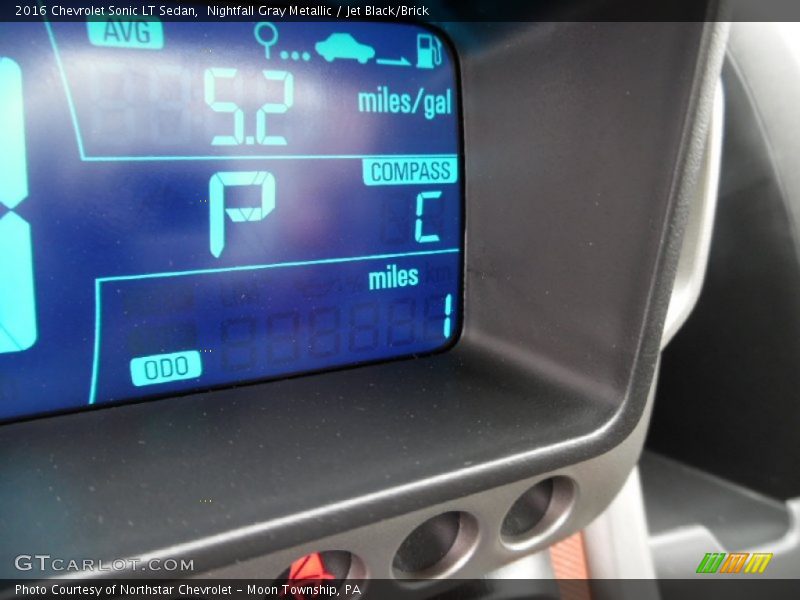 Nightfall Gray Metallic / Jet Black/Brick 2016 Chevrolet Sonic LT Sedan