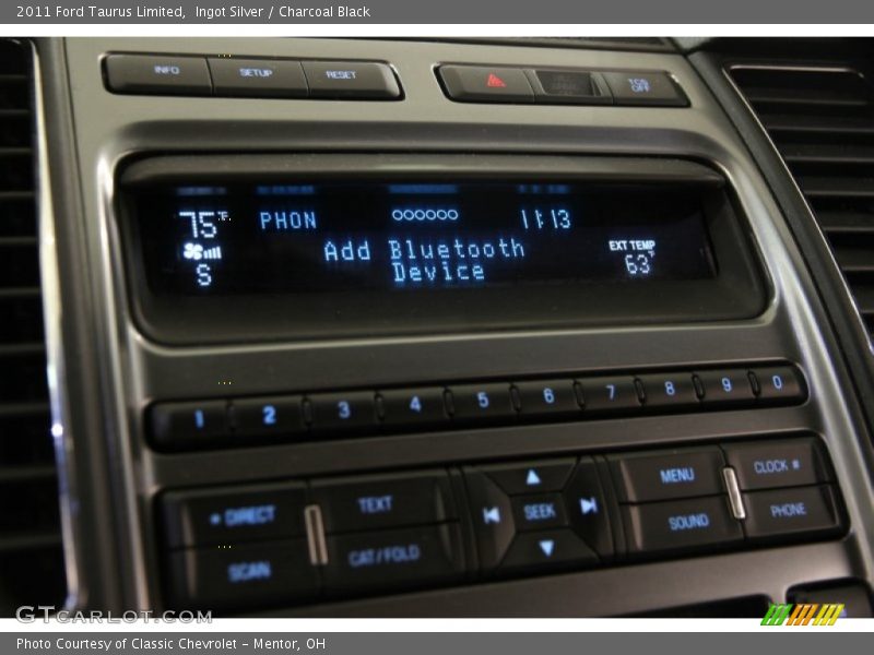 Ingot Silver / Charcoal Black 2011 Ford Taurus Limited