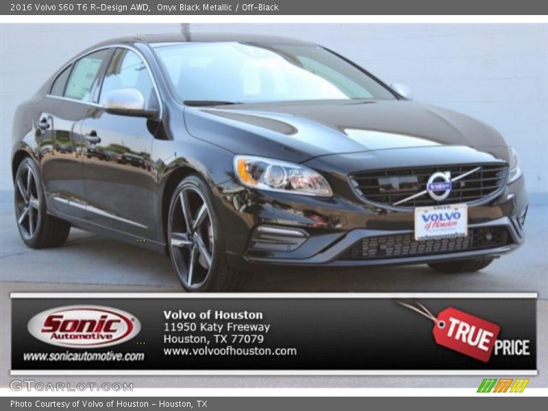 Onyx Black Metallic / Off-Black 2016 Volvo S60 T6 R-Design AWD