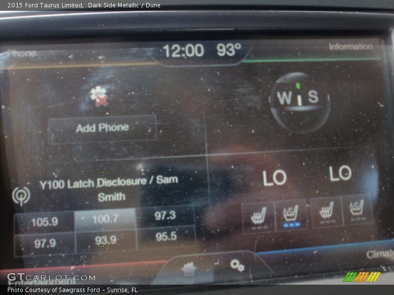 Dark Side Metallic / Dune 2015 Ford Taurus Limited