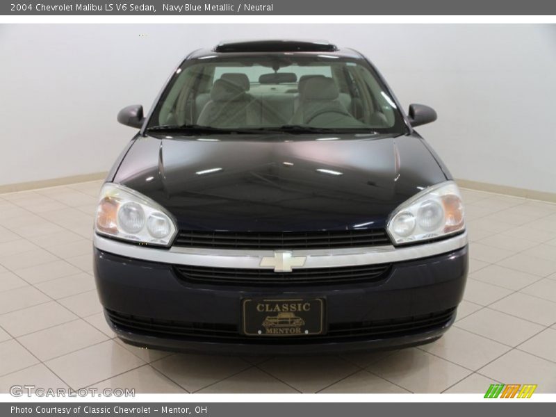 Navy Blue Metallic / Neutral 2004 Chevrolet Malibu LS V6 Sedan