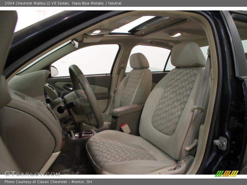 Navy Blue Metallic / Neutral 2004 Chevrolet Malibu LS V6 Sedan