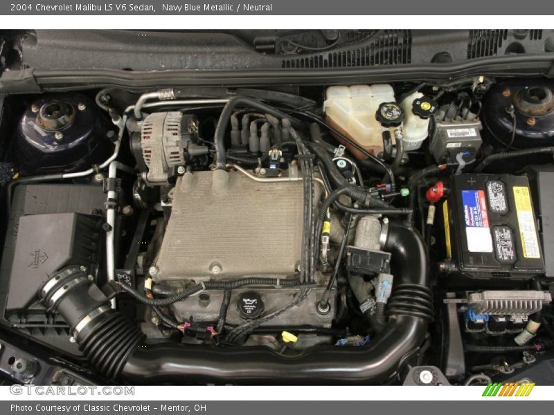Navy Blue Metallic / Neutral 2004 Chevrolet Malibu LS V6 Sedan