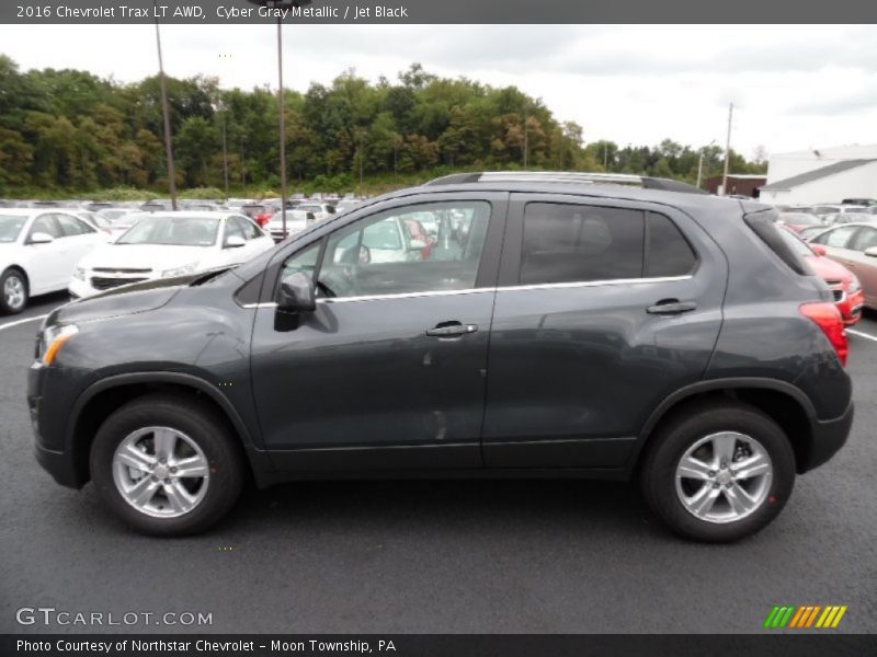 Cyber Gray Metallic / Jet Black 2016 Chevrolet Trax LT AWD