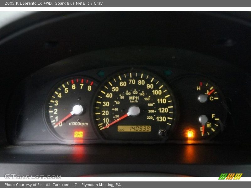 Spark Blue Metallic / Gray 2005 Kia Sorento LX 4WD
