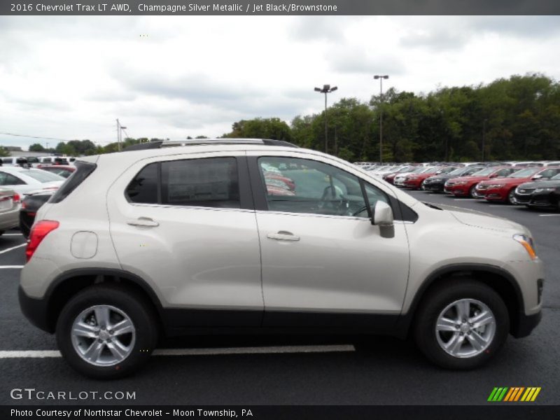 Champagne Silver Metallic / Jet Black/Brownstone 2016 Chevrolet Trax LT AWD