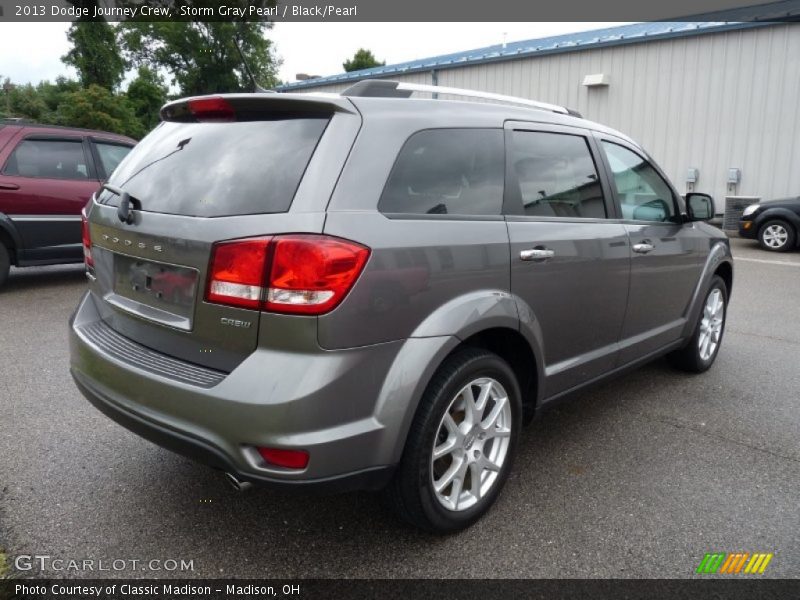 Storm Gray Pearl / Black/Pearl 2013 Dodge Journey Crew