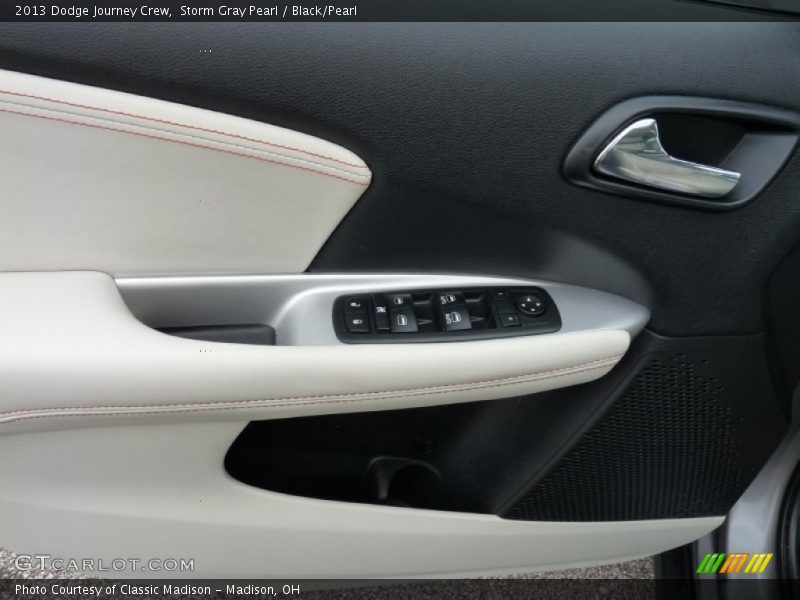 Storm Gray Pearl / Black/Pearl 2013 Dodge Journey Crew