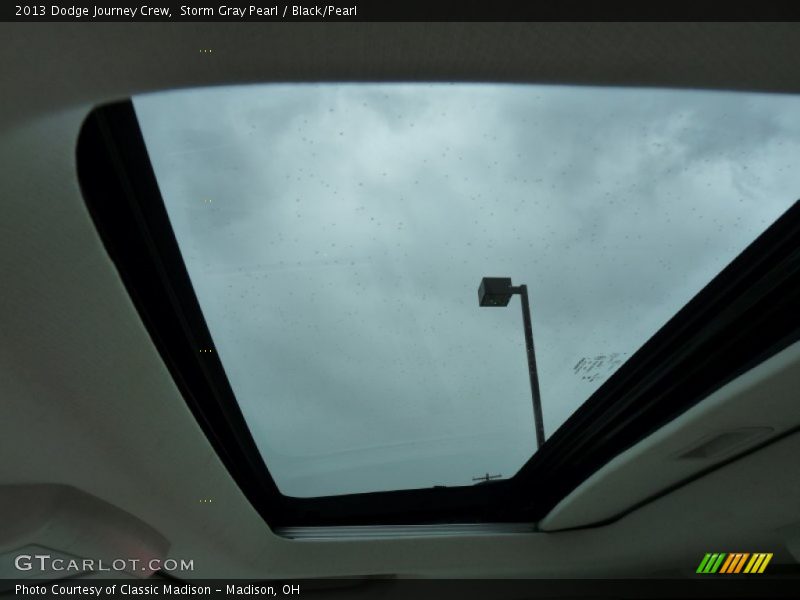 Storm Gray Pearl / Black/Pearl 2013 Dodge Journey Crew