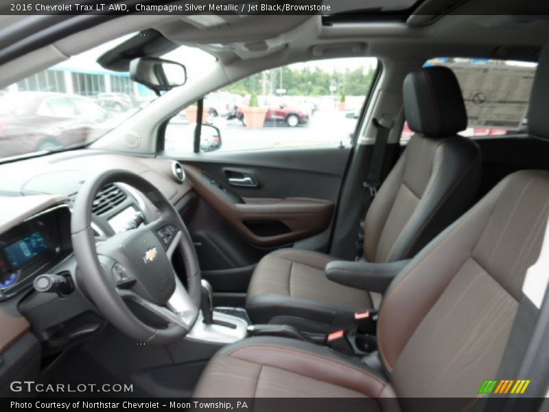 Champagne Silver Metallic / Jet Black/Brownstone 2016 Chevrolet Trax LT AWD