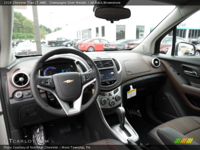 Champagne Silver Metallic / Jet Black/Brownstone 2016 Chevrolet Trax LT AWD