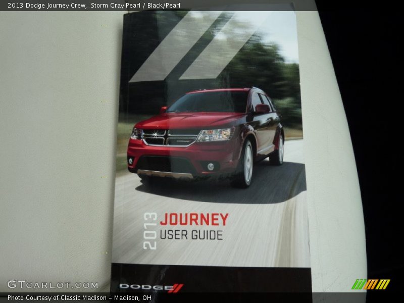 Storm Gray Pearl / Black/Pearl 2013 Dodge Journey Crew