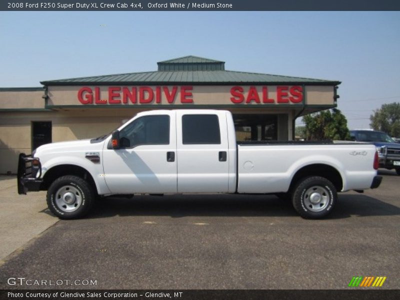 Oxford White / Medium Stone 2008 Ford F250 Super Duty XL Crew Cab 4x4