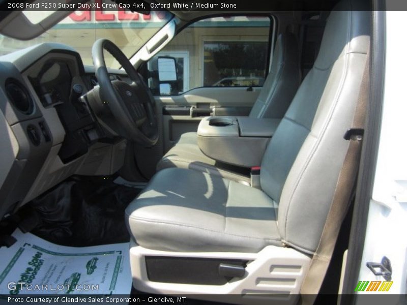 Oxford White / Medium Stone 2008 Ford F250 Super Duty XL Crew Cab 4x4