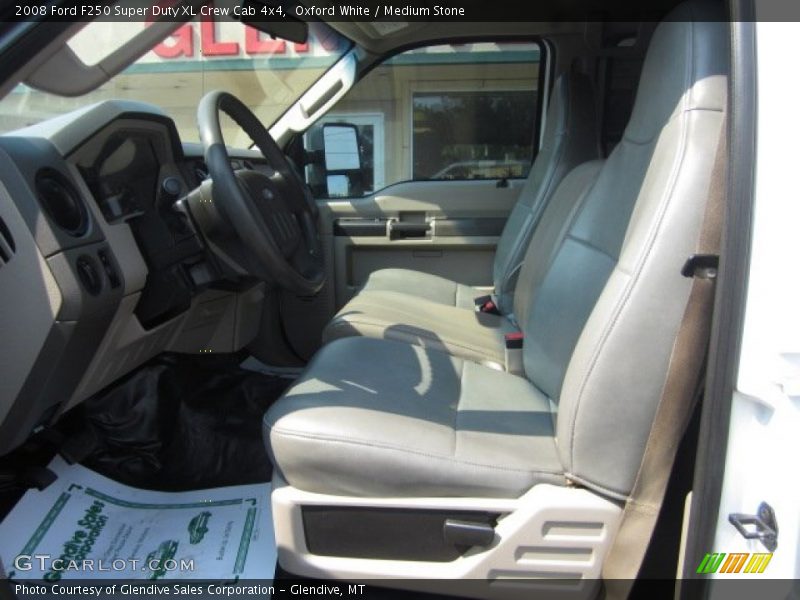 Oxford White / Medium Stone 2008 Ford F250 Super Duty XL Crew Cab 4x4