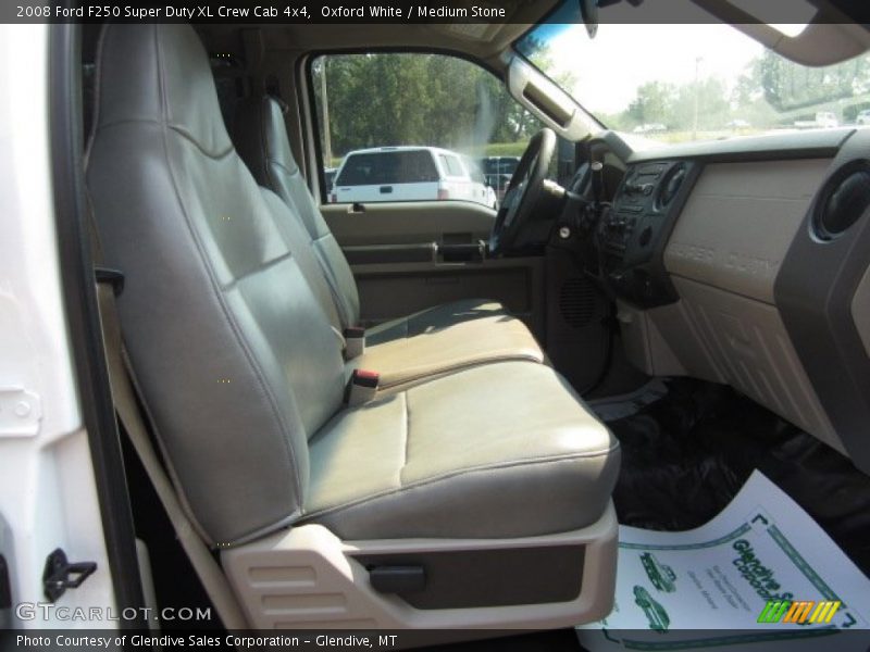 Oxford White / Medium Stone 2008 Ford F250 Super Duty XL Crew Cab 4x4