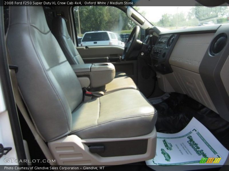 Oxford White / Medium Stone 2008 Ford F250 Super Duty XL Crew Cab 4x4
