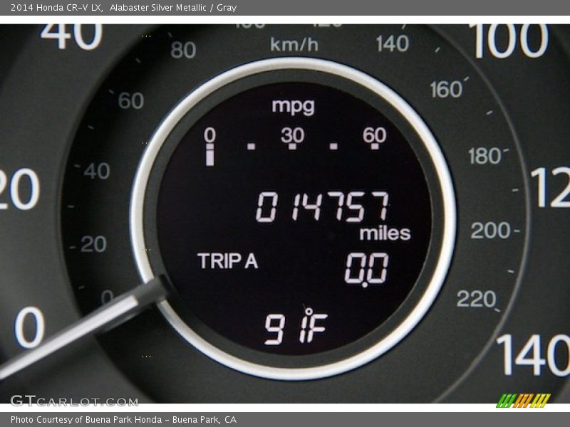 Alabaster Silver Metallic / Gray 2014 Honda CR-V LX