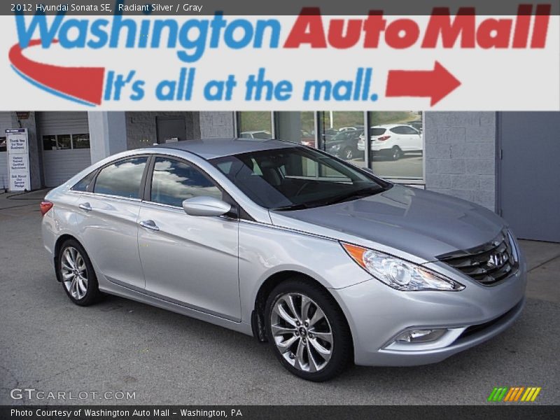 Radiant Silver / Gray 2012 Hyundai Sonata SE