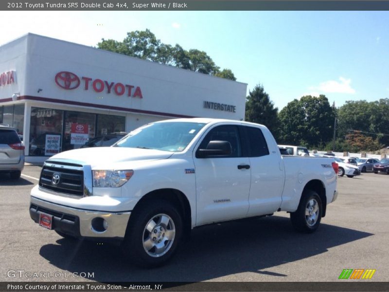Super White / Black 2012 Toyota Tundra SR5 Double Cab 4x4