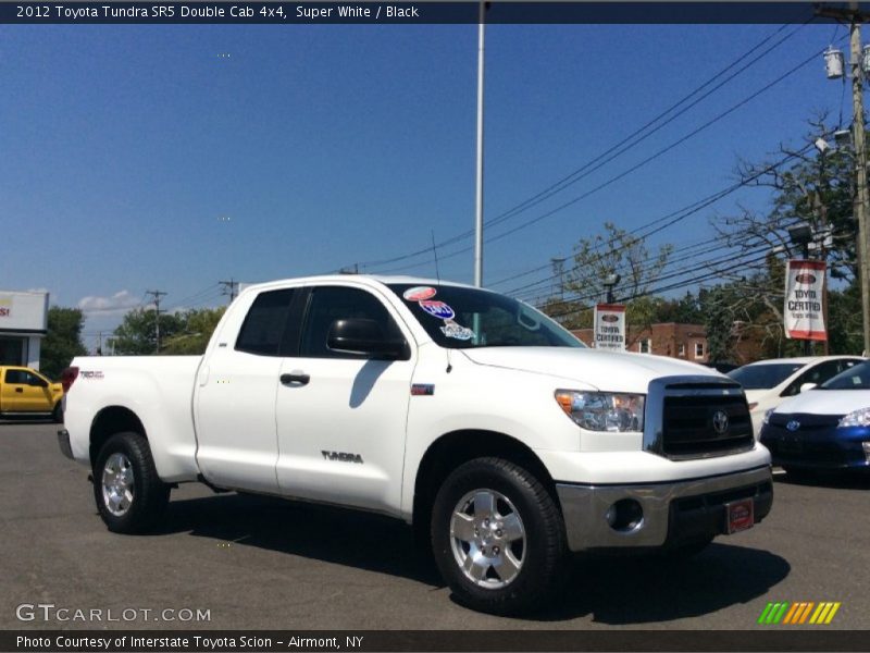 Super White / Black 2012 Toyota Tundra SR5 Double Cab 4x4