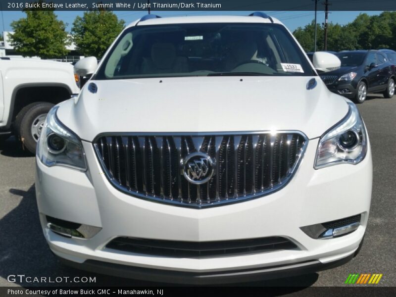 Summit White / Light Titanium/Dark Titanium 2016 Buick Enclave Leather
