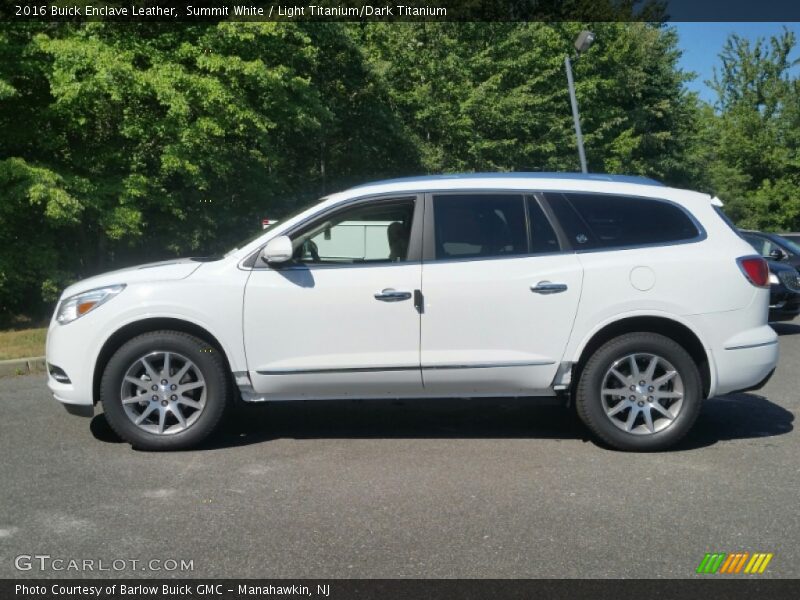 Summit White / Light Titanium/Dark Titanium 2016 Buick Enclave Leather