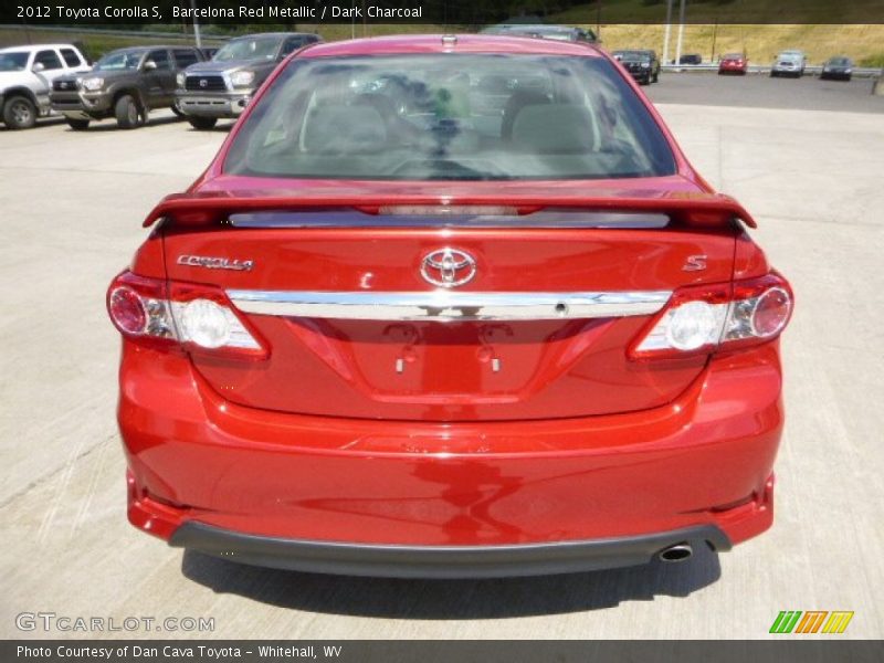 Barcelona Red Metallic / Dark Charcoal 2012 Toyota Corolla S