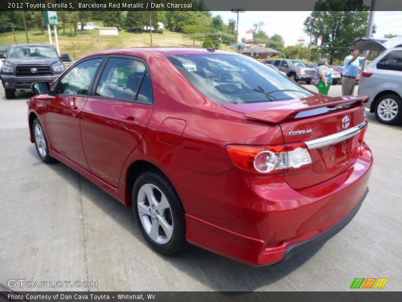 Barcelona Red Metallic / Dark Charcoal 2012 Toyota Corolla S
