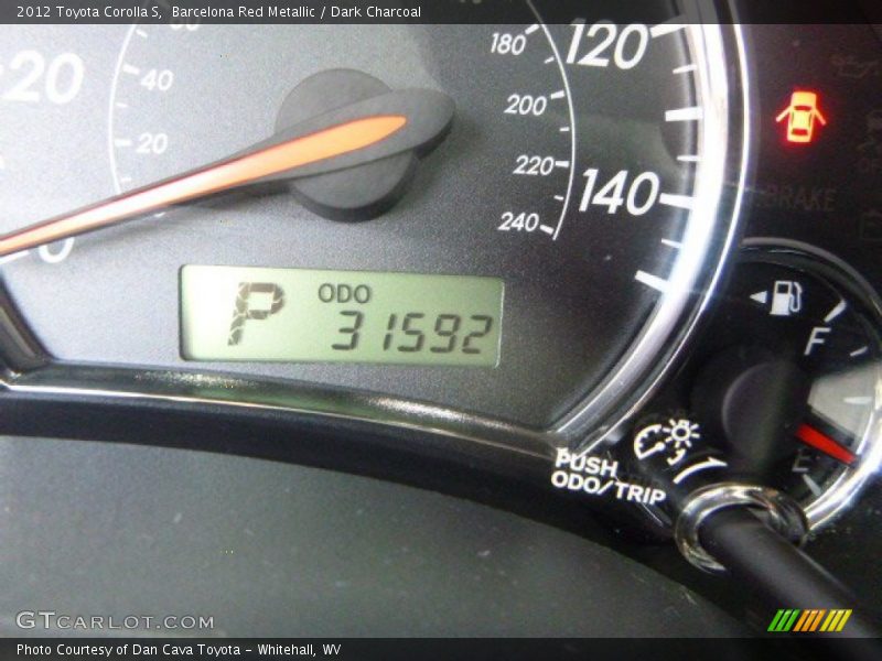 Barcelona Red Metallic / Dark Charcoal 2012 Toyota Corolla S