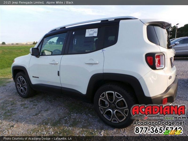 Alpine White / Black 2015 Jeep Renegade Limited