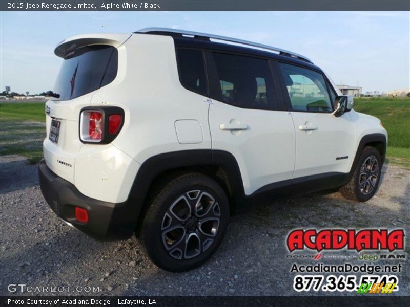 Alpine White / Black 2015 Jeep Renegade Limited