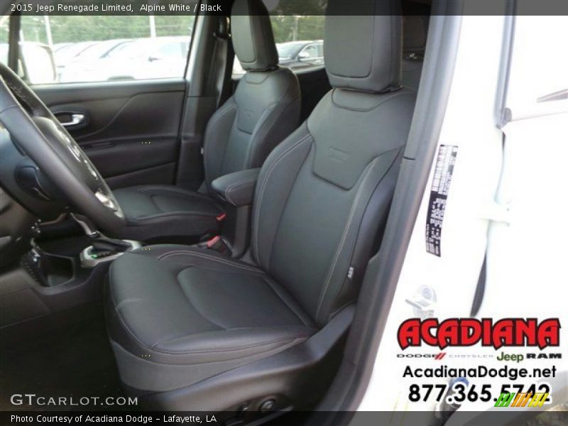 Alpine White / Black 2015 Jeep Renegade Limited