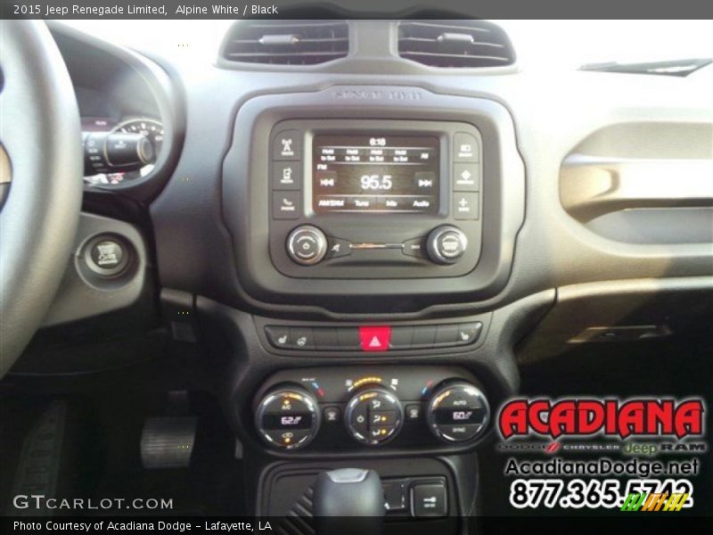 Alpine White / Black 2015 Jeep Renegade Limited