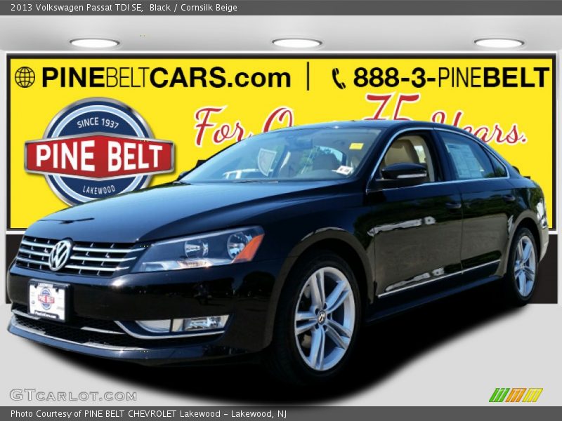 Black / Cornsilk Beige 2013 Volkswagen Passat TDI SE