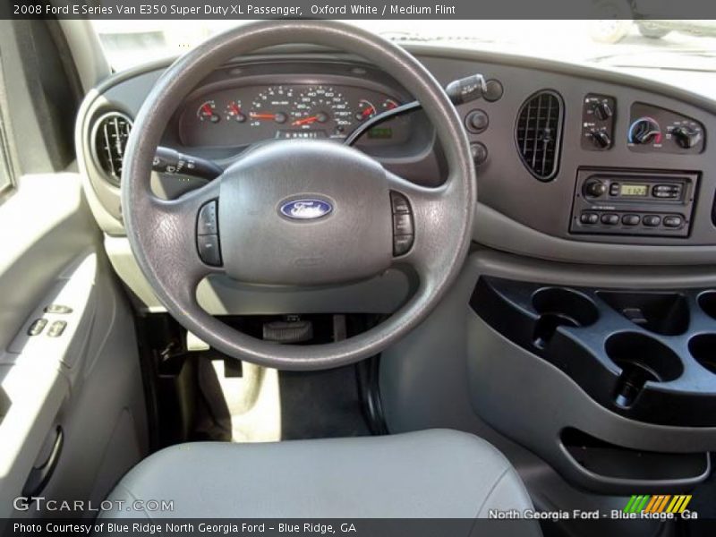 Oxford White / Medium Flint 2008 Ford E Series Van E350 Super Duty XL Passenger