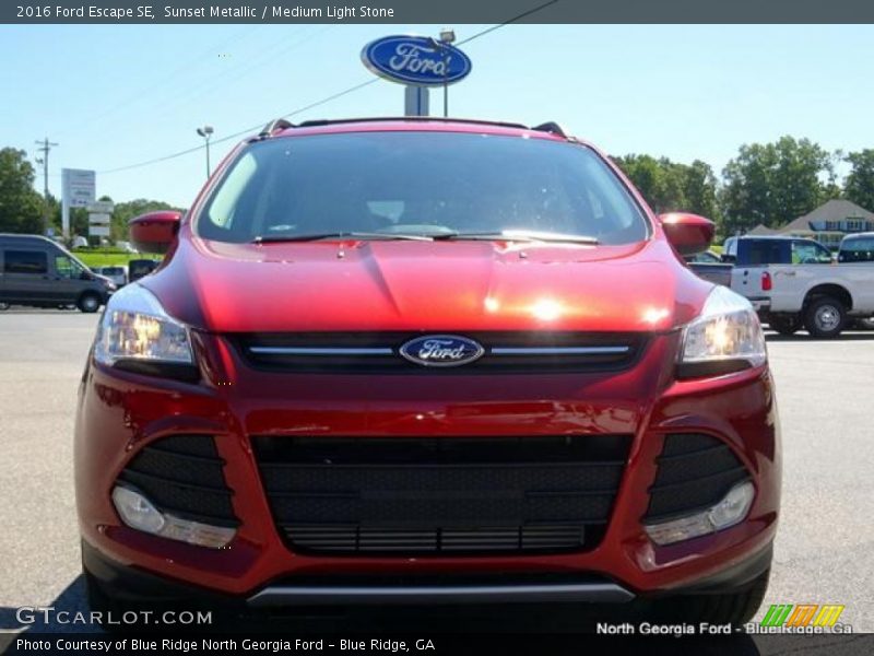 Sunset Metallic / Medium Light Stone 2016 Ford Escape SE