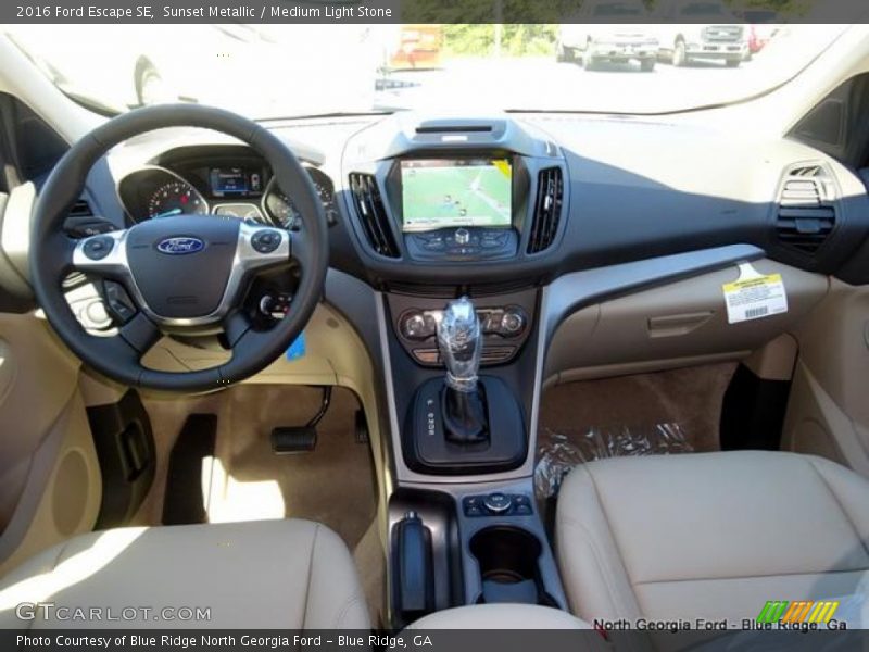 Sunset Metallic / Medium Light Stone 2016 Ford Escape SE