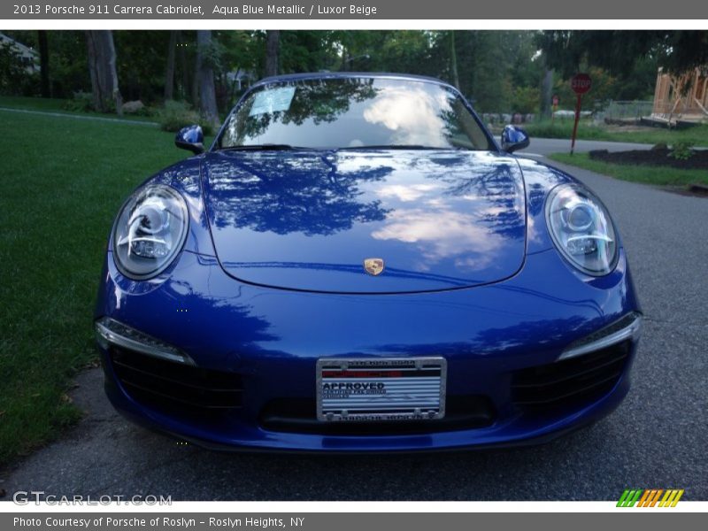 Aqua Blue Metallic / Luxor Beige 2013 Porsche 911 Carrera Cabriolet