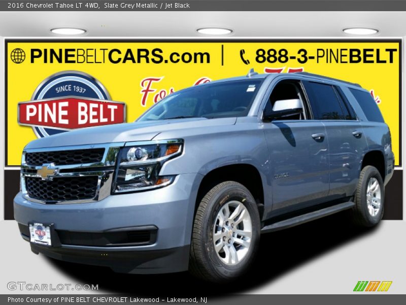 Slate Grey Metallic / Jet Black 2016 Chevrolet Tahoe LT 4WD