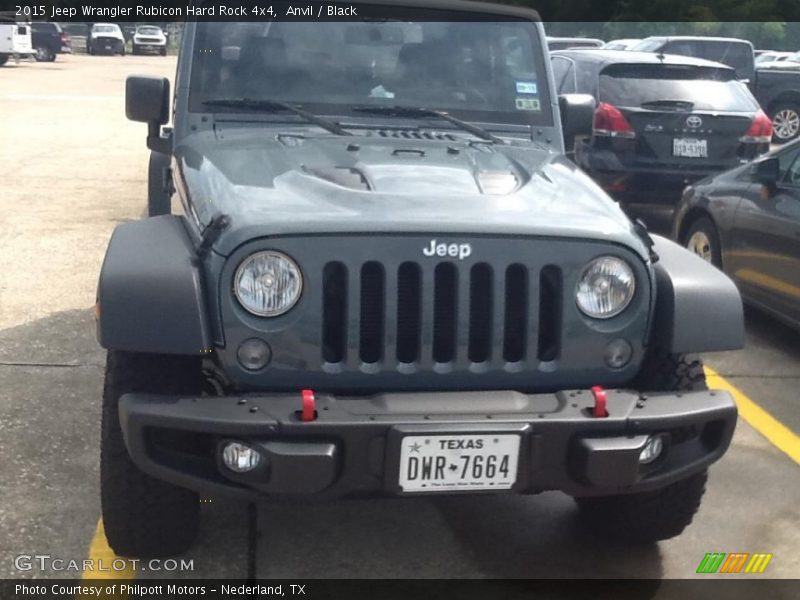 Anvil / Black 2015 Jeep Wrangler Rubicon Hard Rock 4x4